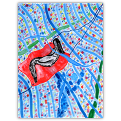 o. T. &ndash; Acryl auf Papier, 50&nbsp;cm&nbsp;x&nbsp;70&nbsp;cm, 1995. Kat.&nbsp;Nr.&nbsp;0030