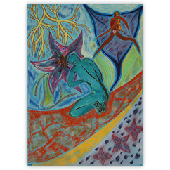 o. T. doppelt? &ndash; Ölkreide auf Papier, 50&nbsp;cm&nbsp;x&nbsp;70&nbsp;cm, 1995. Kat.&nbsp;Nr.&nbsp;0187