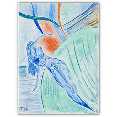 o. T. &ndash; Aquarellstift auf Papier, 21&nbsp;cm&nbsp;x&nbsp;29&nbsp;cm, 1995. Kat.&nbsp;Nr.&nbsp;0135