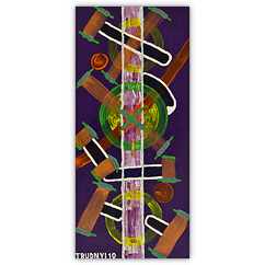 o. T. &ndash; Acryl auf Hartfaser, 25&nbsp;cm&nbsp;x&nbsp;50&nbsp;cm, 2010. Kat.&nbsp;Nr.&nbsp;0222