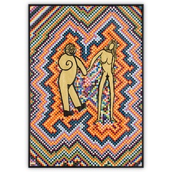 Begemot und seine Begleiterin &ndash; Acryl auf Papier, 70&nbsp;cm&nbsp;x&nbsp;100&nbsp;cm, 1999. Kat.&nbsp;Nr.&nbsp;0139