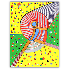 o. T. &ndash; Acryl auf Leinwand auf Karton, 50&nbsp;cm&nbsp;x&nbsp;70&nbsp;cm, 2000. Kat.&nbsp;Nr.&nbsp;0002