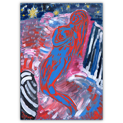 o. T. &ndash; Acryl auf Papier, 50&nbsp;cm&nbsp;x&nbsp;70&nbsp;cm, 1995. Kat.&nbsp;Nr.&nbsp;0041