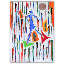 o. T. &ndash; Acryl auf Karton, 50&nbsp;cm&nbsp;x&nbsp;70&nbsp;cm, 1997. Kat.&nbsp;Nr.&nbsp;0038