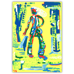 o. T. &ndash; Acryl auf Papier, 50&nbsp;cm&nbsp;x&nbsp;70&nbsp;cm, 1995. Kat.&nbsp;Nr.&nbsp;0034