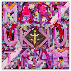 MART (Märzpsychose) &ndash; Acryl auf Leinwand, 50&nbsp;cm&nbsp;x&nbsp;50&nbsp;cm, 2013. Kat.&nbsp;Nr.&nbsp;0191