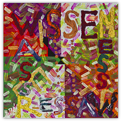 WISSEN &ndash; Acryl auf Leinwand, 40&nbsp;cm&nbsp;x&nbsp;40&nbsp;cm, 2013. Kat.&nbsp;Nr.&nbsp;0231