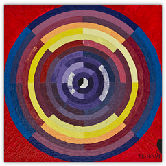 Überwindung der Gehirnblockade &ndash; Acryl auf Holz, 40&nbsp;cm&nbsp;x&nbsp;40&nbsp;cm, 2009. Kat.&nbsp;Nr.&nbsp;0209