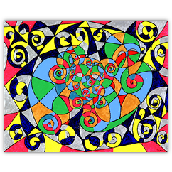 Die Wachsamkeit und die Schläfrigkeit &ndash; Acryl auf Hartfaser, 40&nbsp;cm&nbsp;x&nbsp;30&nbsp;cm, 2000. Kat.&nbsp;Nr.&nbsp;0045